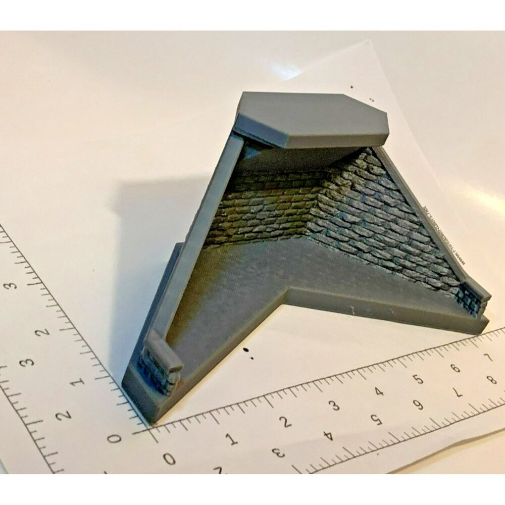 HO Scale 1:87 Steel Truss Bridge with Stone Abutments Model Train Railroad Scene - Picture 4 of 4